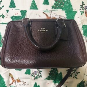 Coach Dark Brown mini Rowan satchel